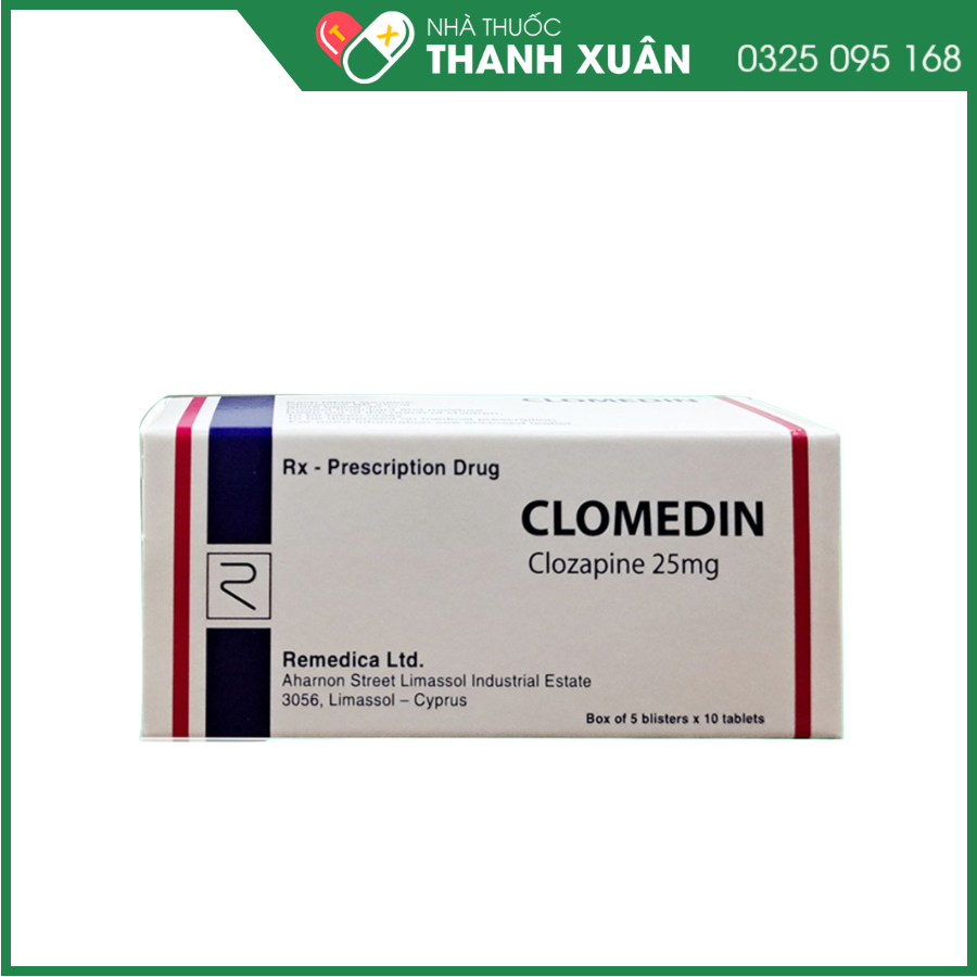 Clomedin 25mg điều trị tâm thần phân liệt kháng trị